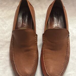 Classic Tan Leather Slip-On Loafers - Refined Casual Comfort
